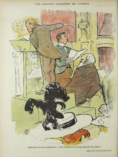 Caricature in Le Rire by Henri de Toulouse Lautrec